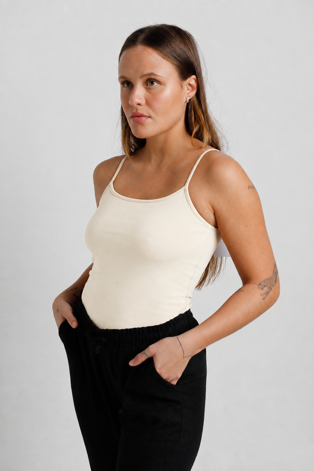 Blusa de Alça Frente Dupla Off White