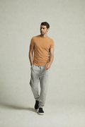 Camiseta Slim Fit Algodão Egípcio Bege