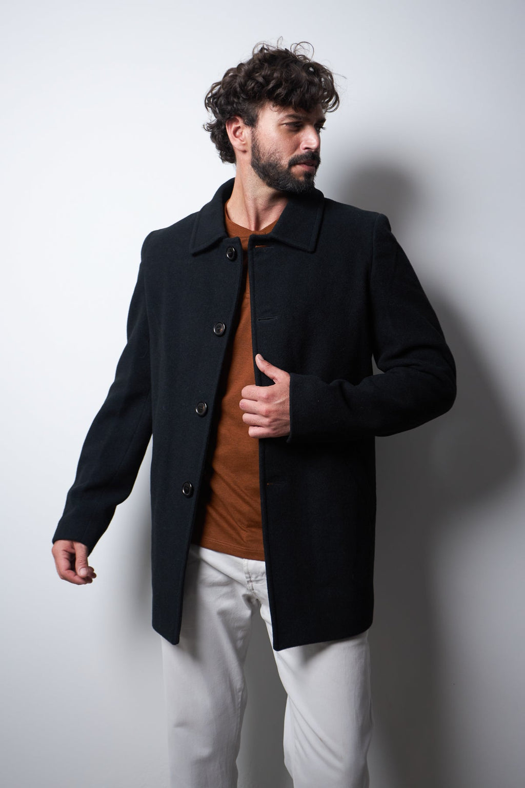 Casaco Minimal Masculino Preto