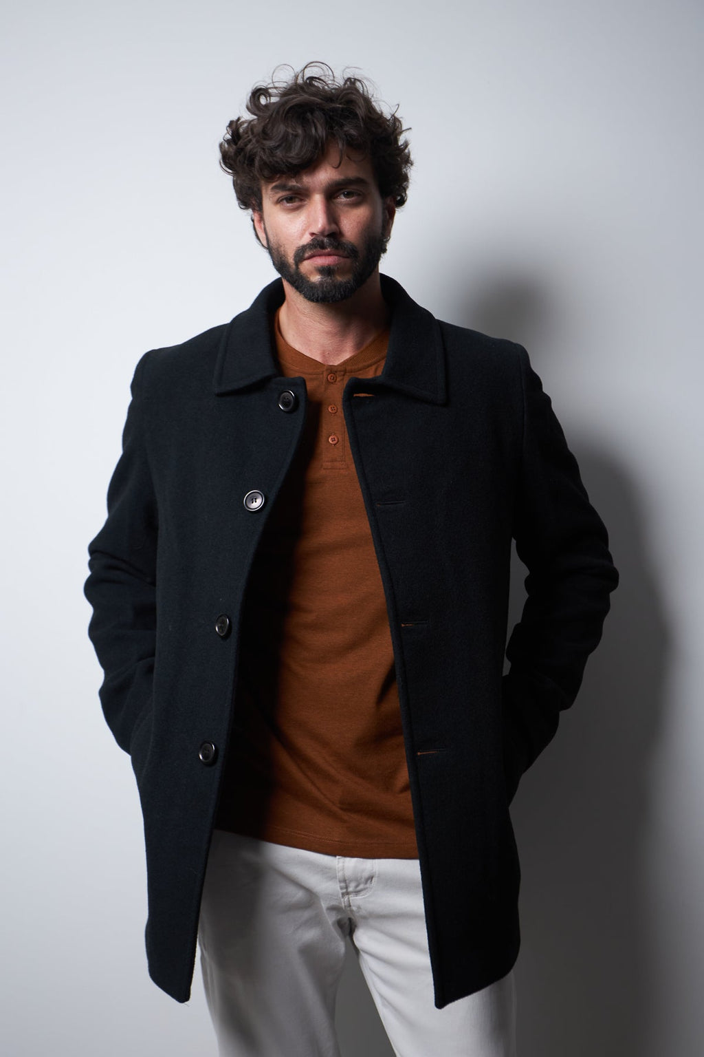 Casaco Minimal Masculino Preto