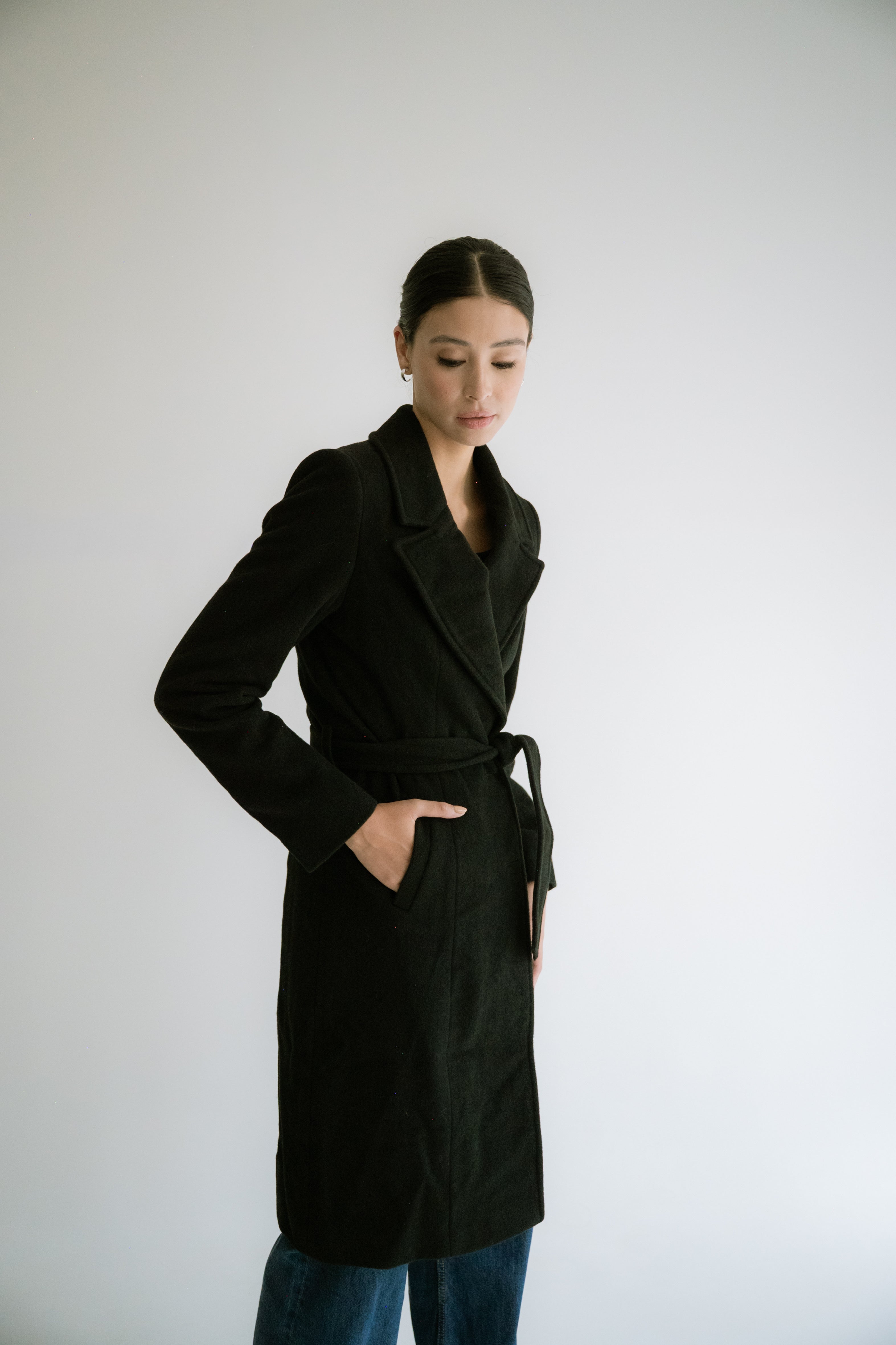 Casaco London com Lã Preto