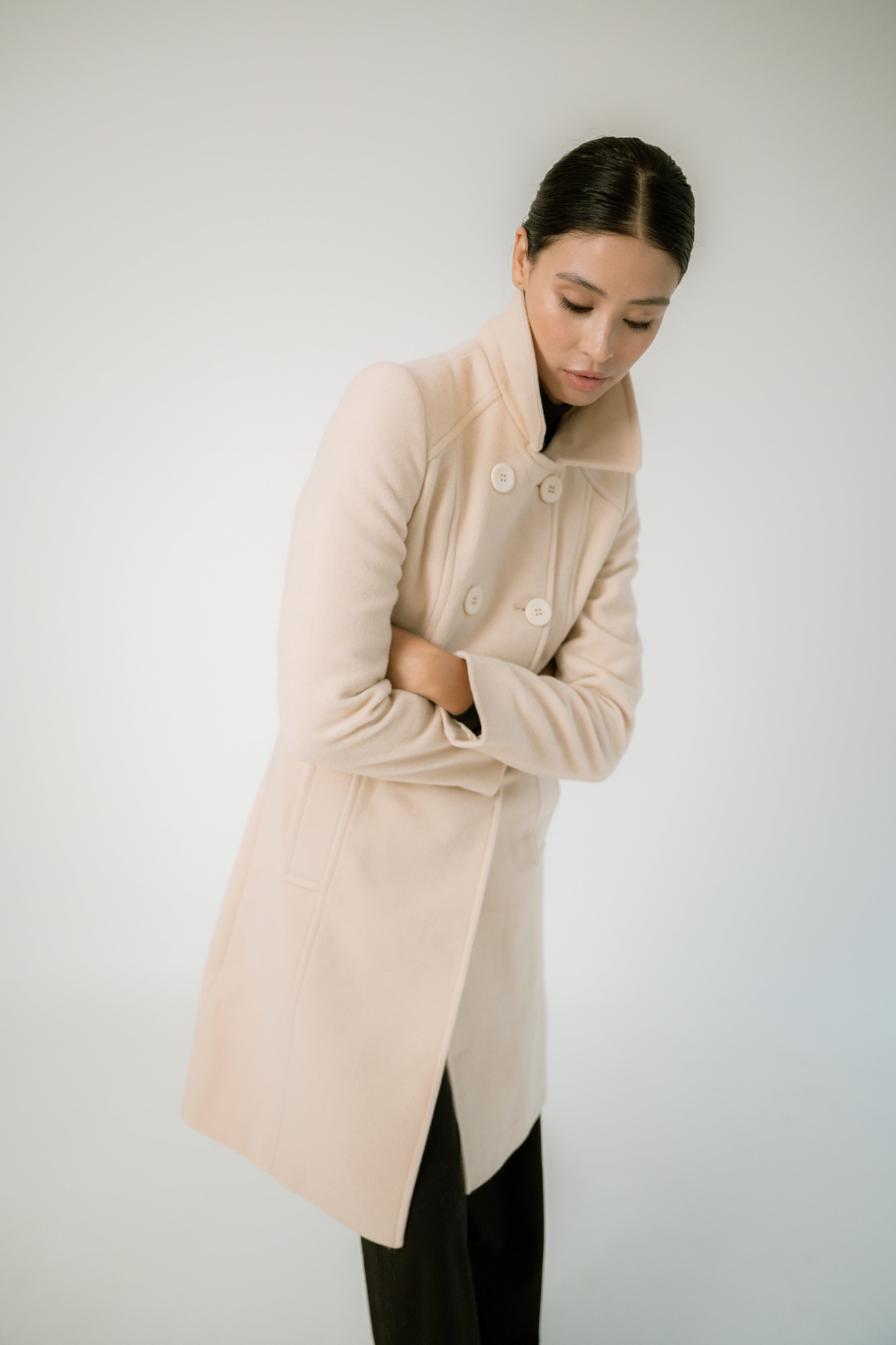 Casaco Minimal com Lã Pérola