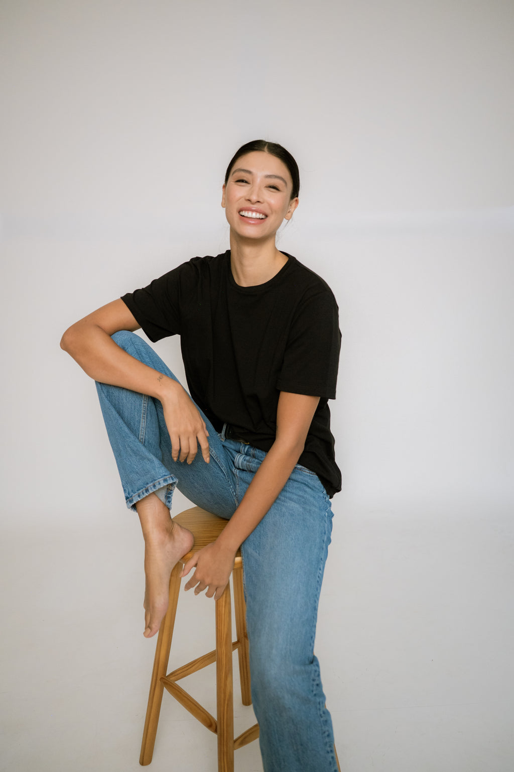 Camiseta Clássica Algodão Egípcio Preta