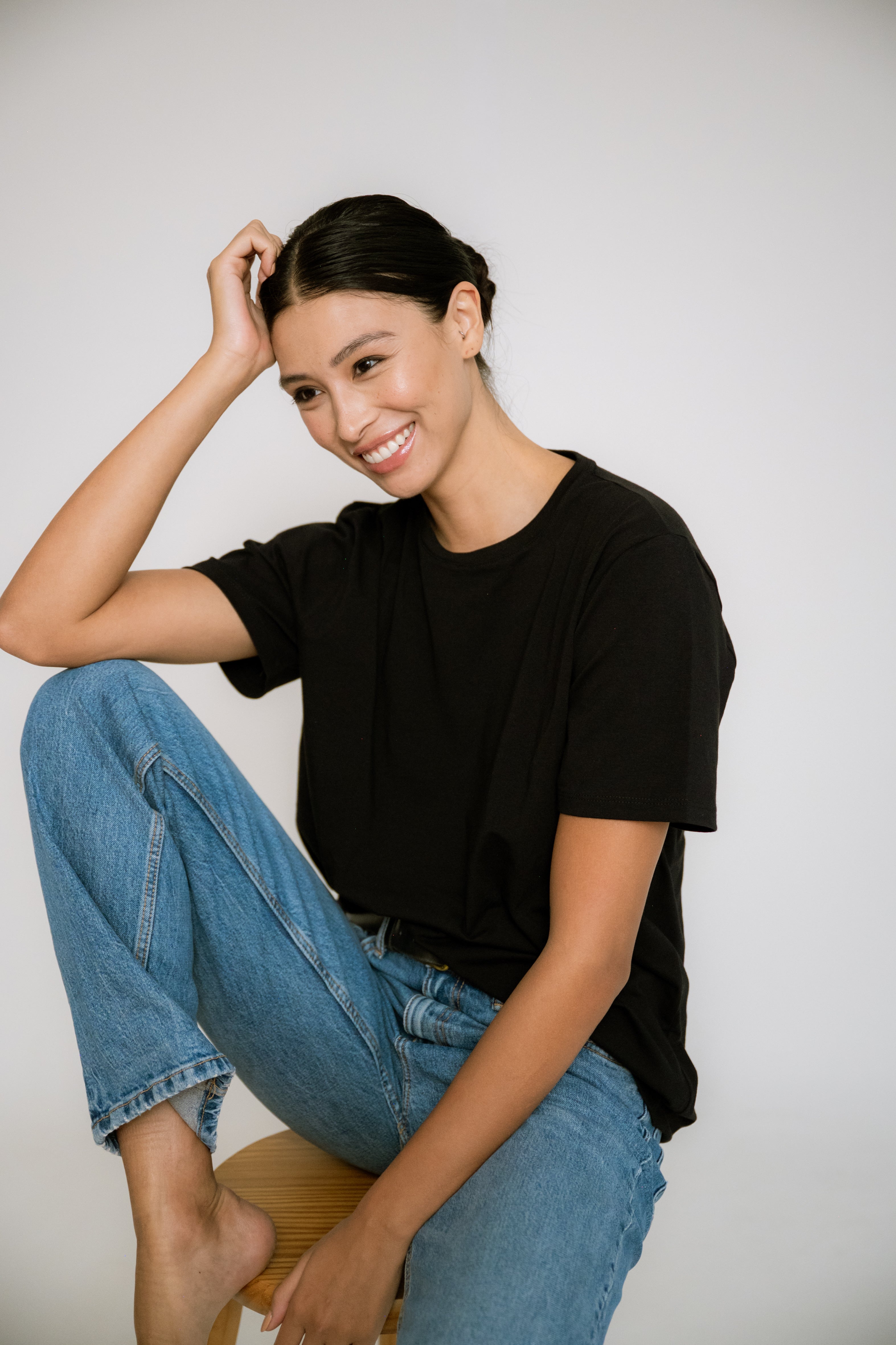 Camiseta Clássica Algodão Egípcio Preta