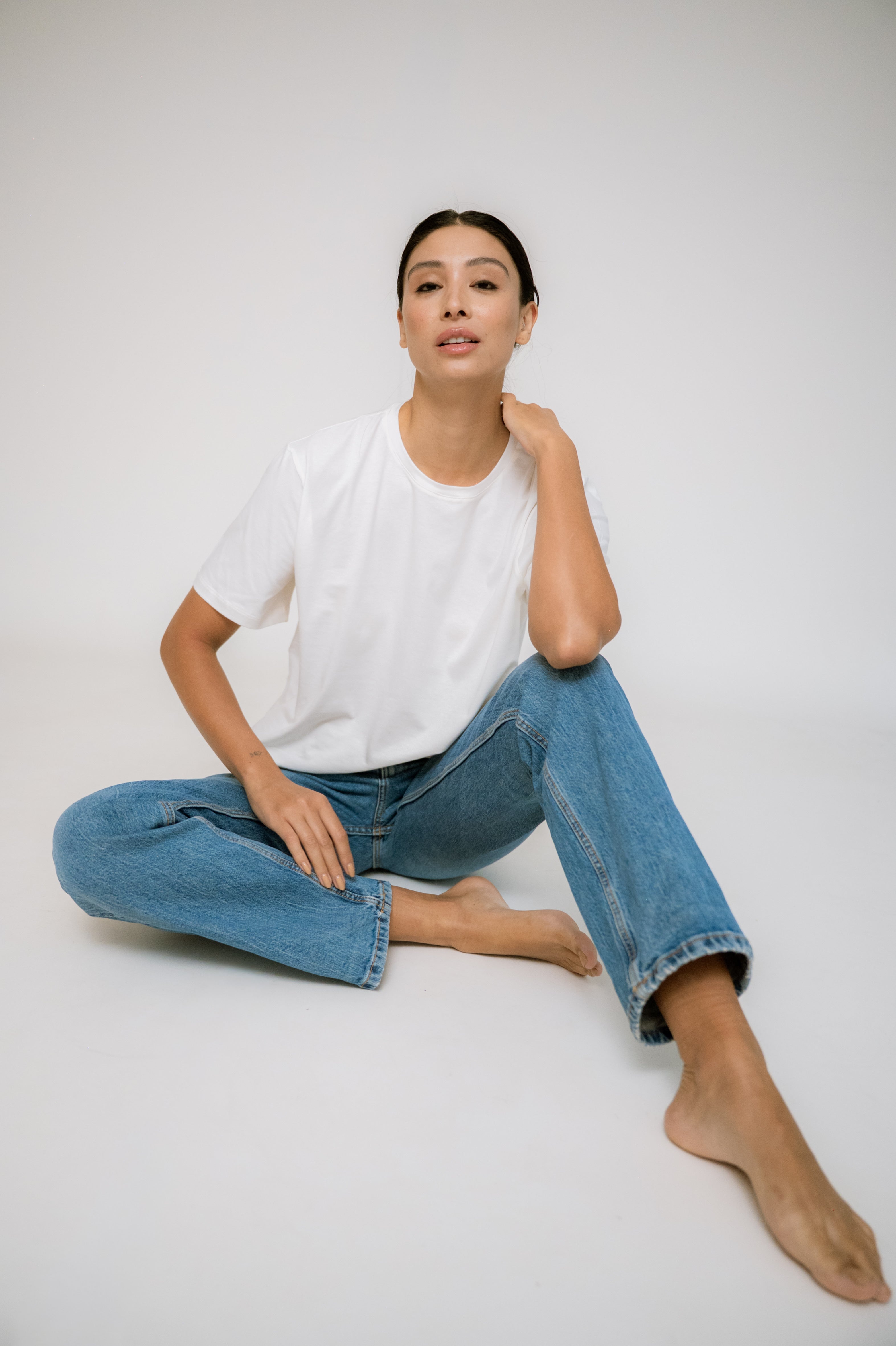 Camiseta Clássica Algodão Egípcio Off-White