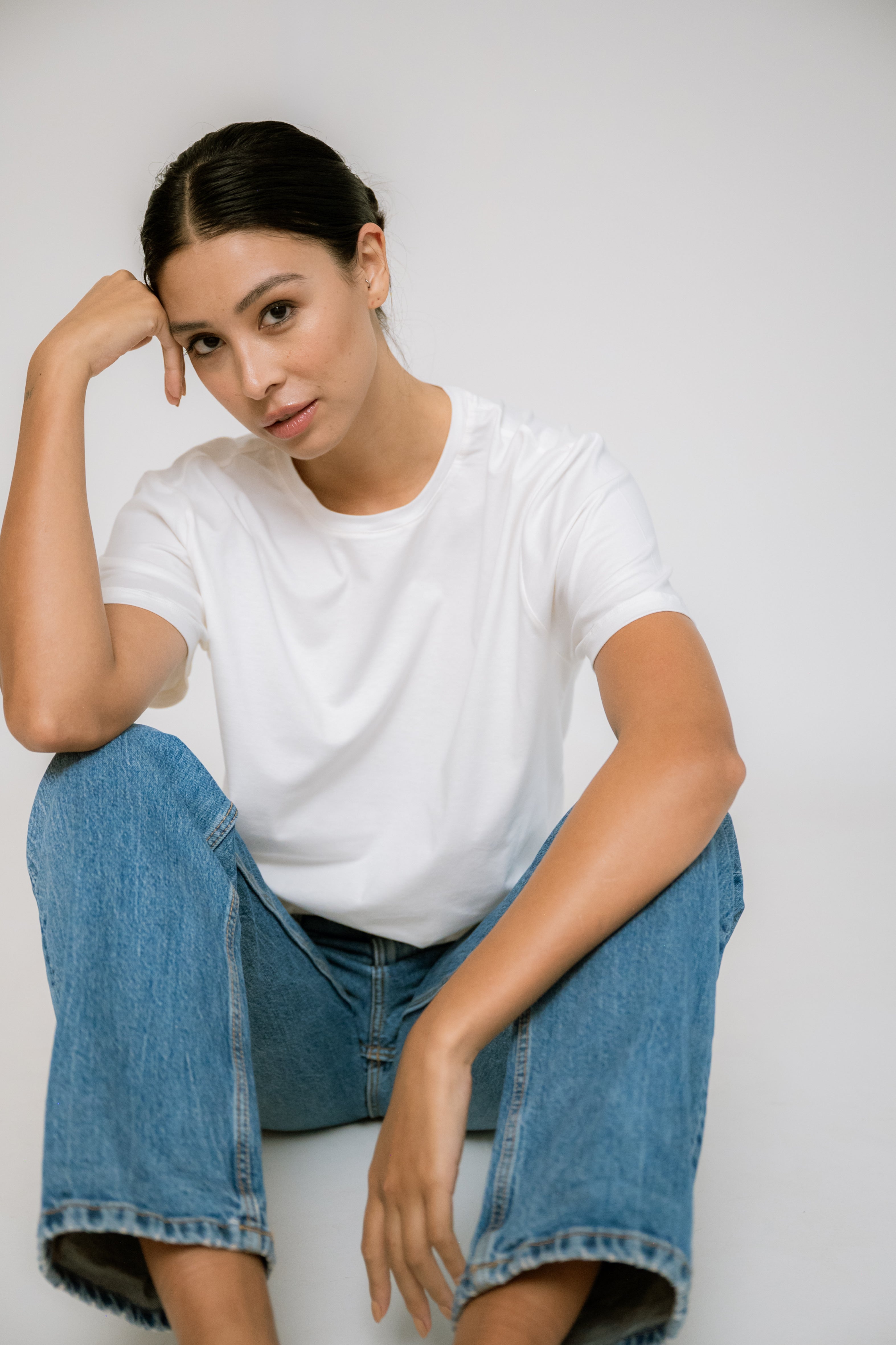 Camiseta Clássica Algodão Egípcio Off-White