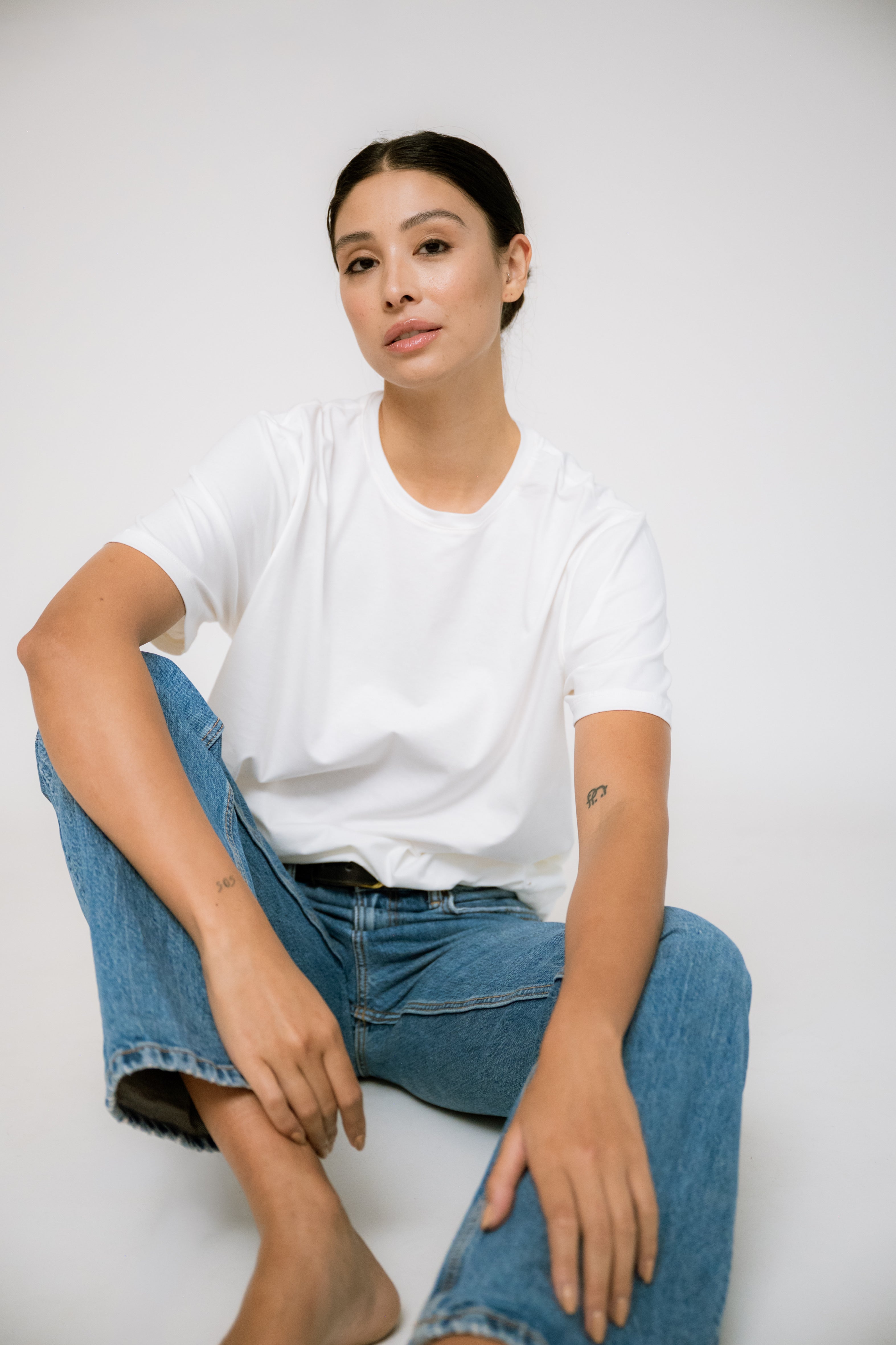 Camiseta Clássica Algodão Egípcio Off-White