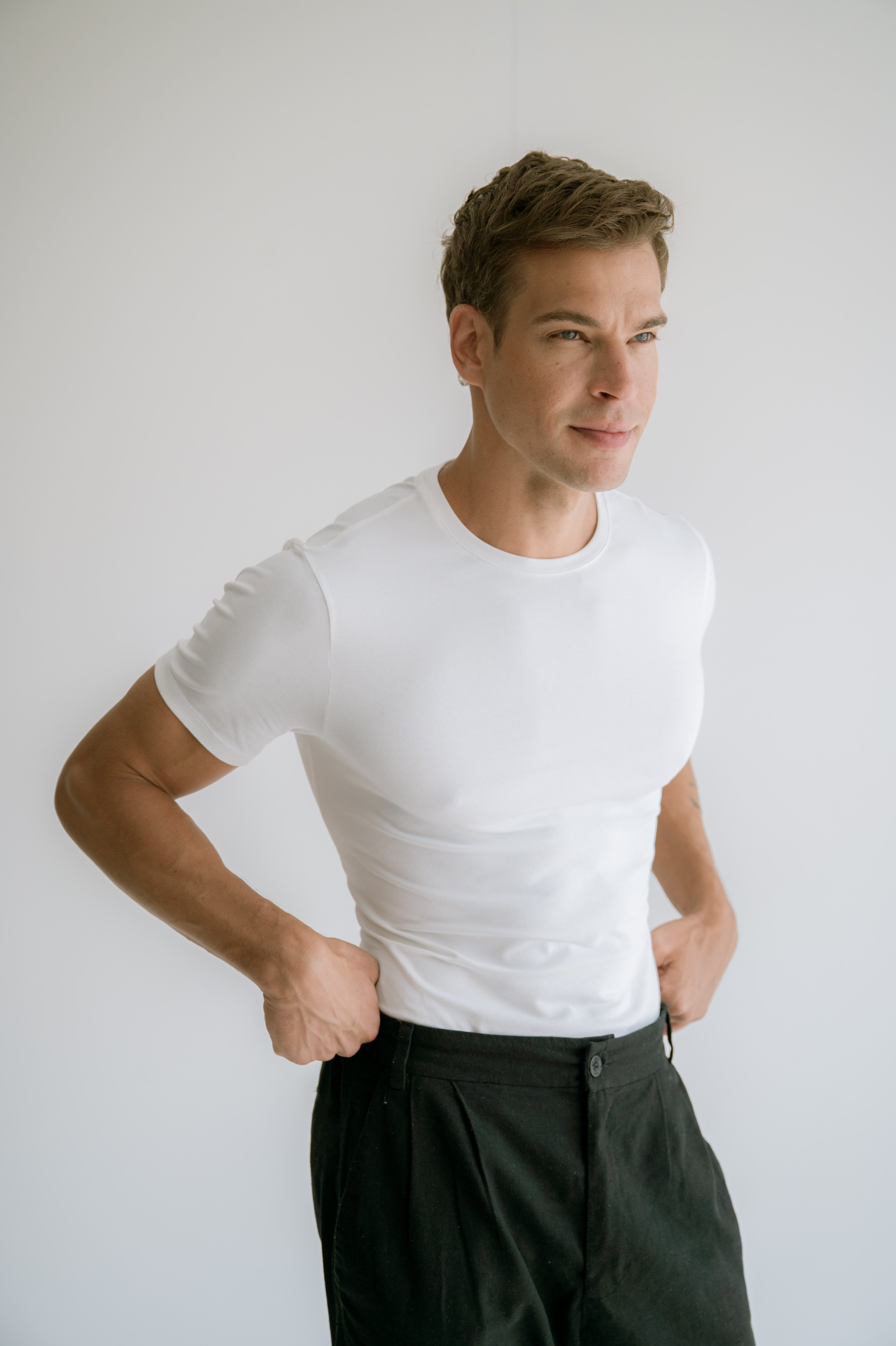 Camiseta Slim Fit Algodão Egípcio Branco