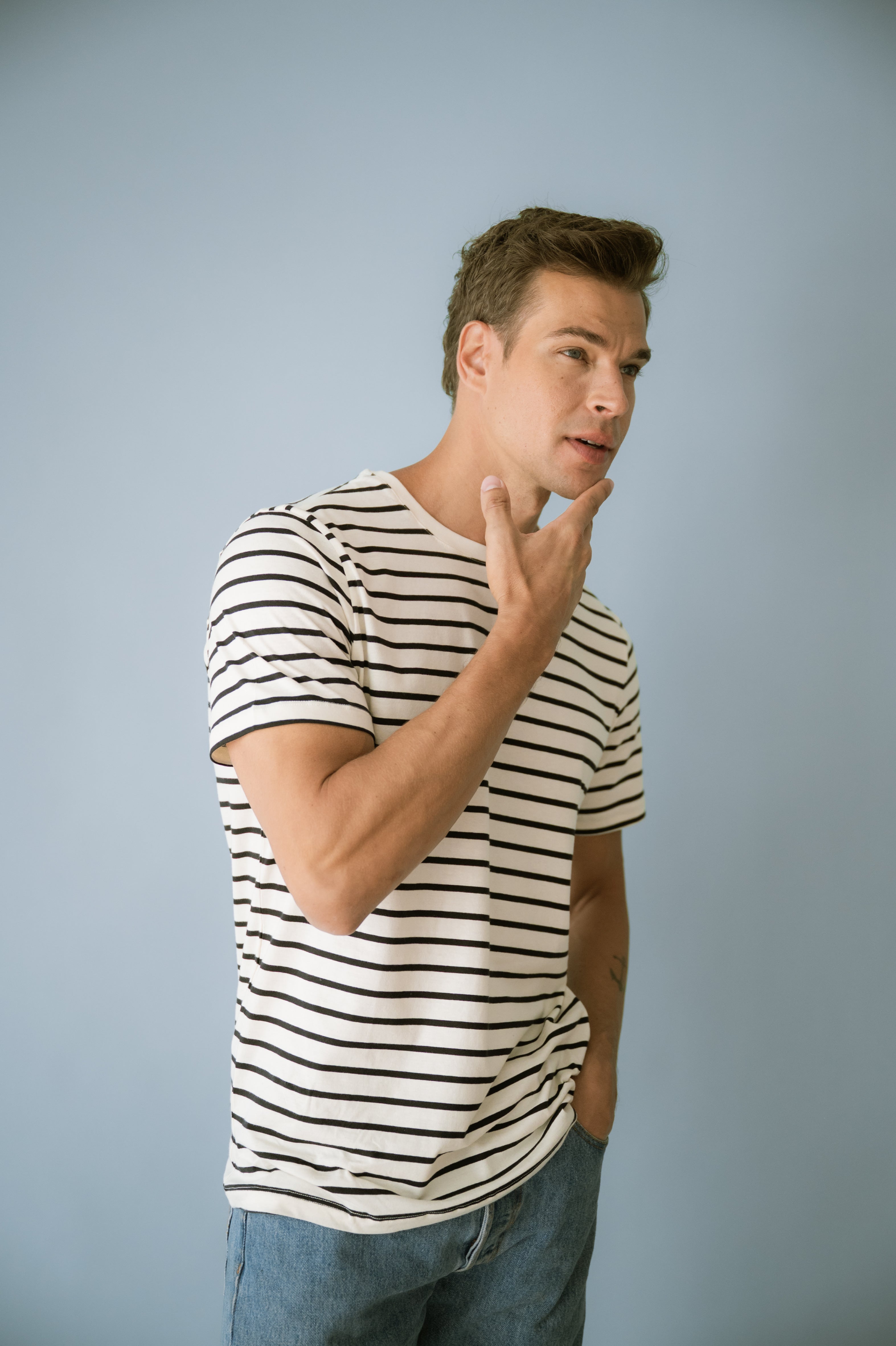 Camiseta Listrada 100% Algodão