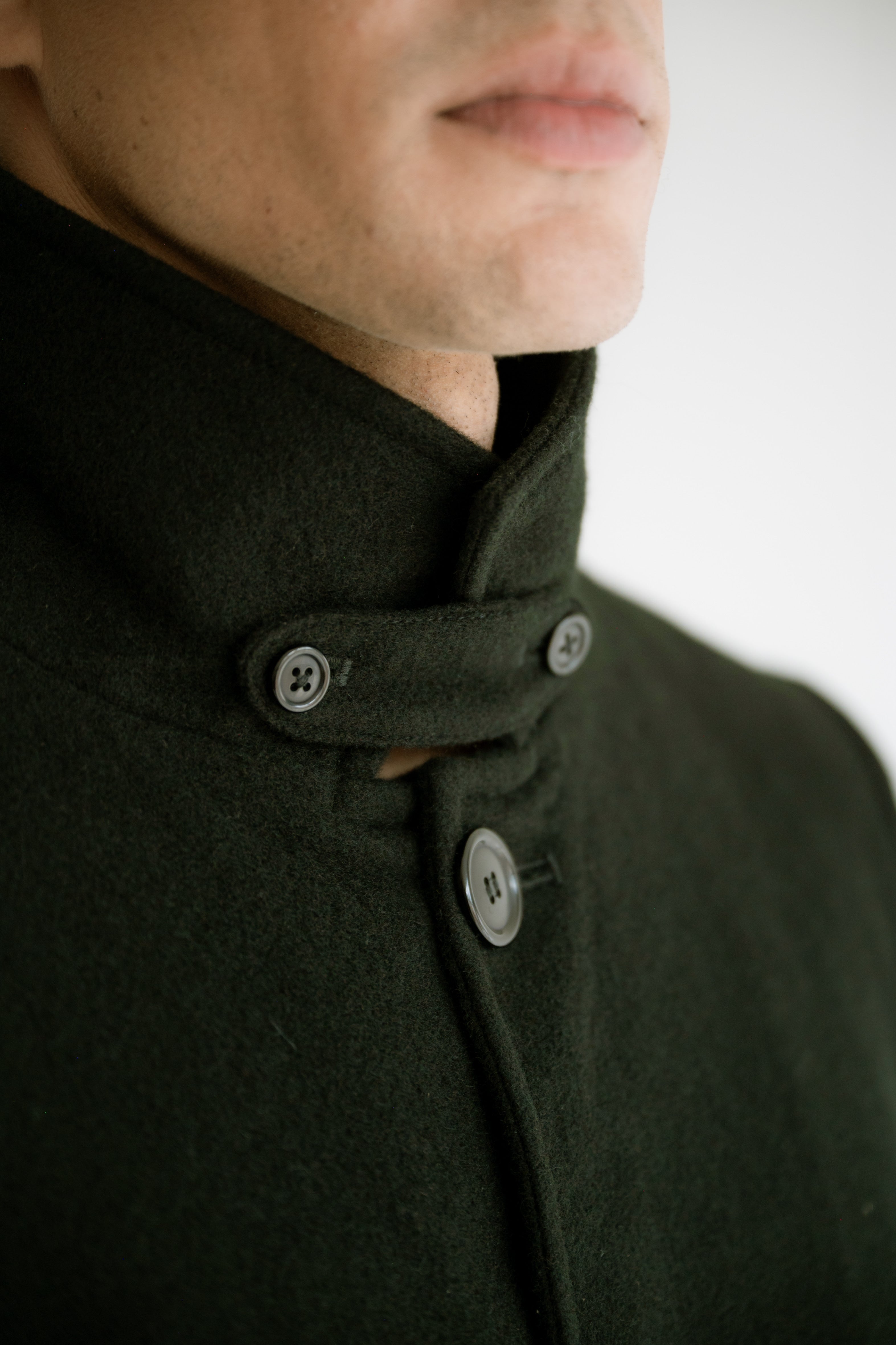 Casaco Minimal com Lã Preto