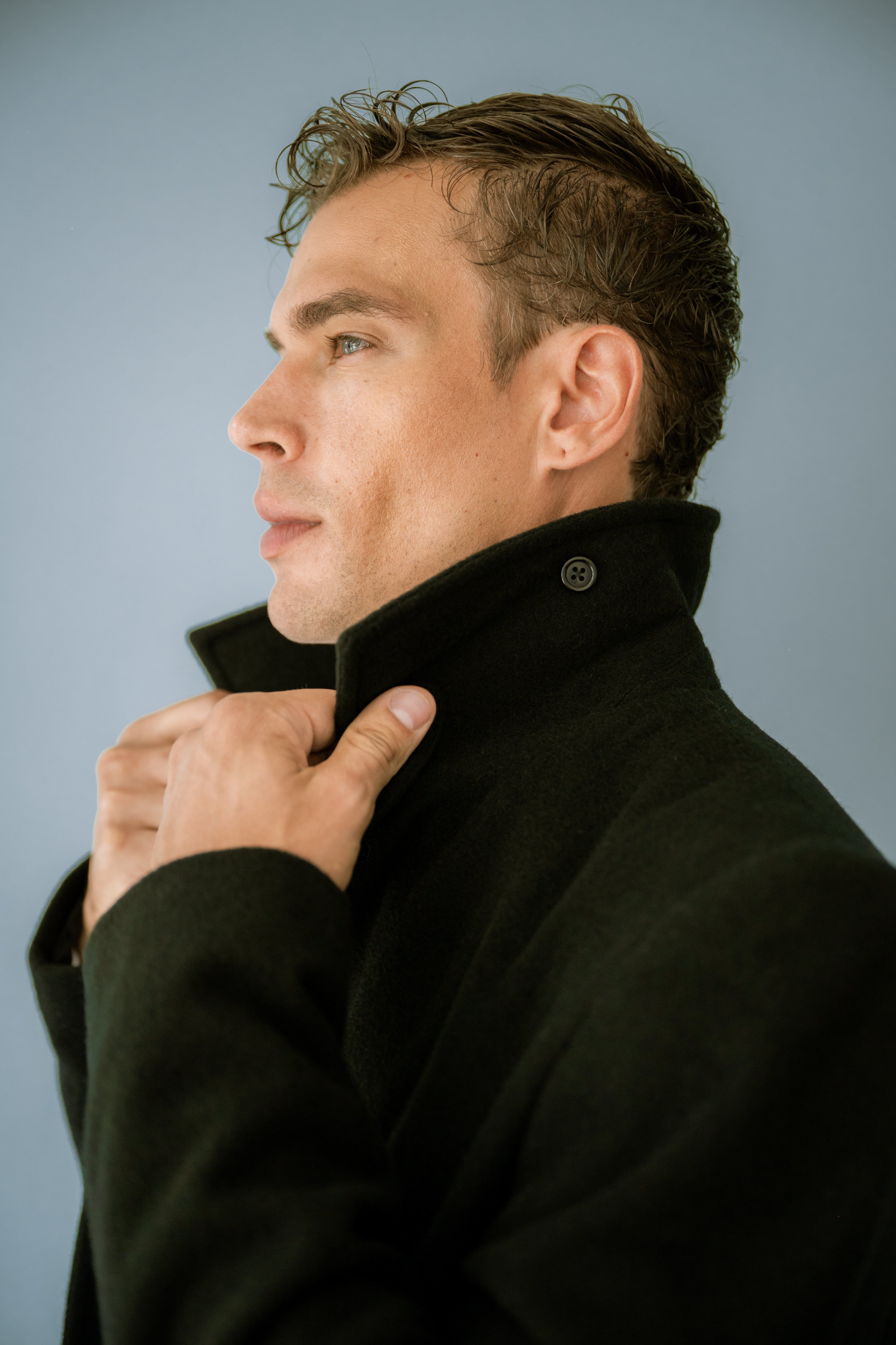 Casaco Minimal com Lã Preto