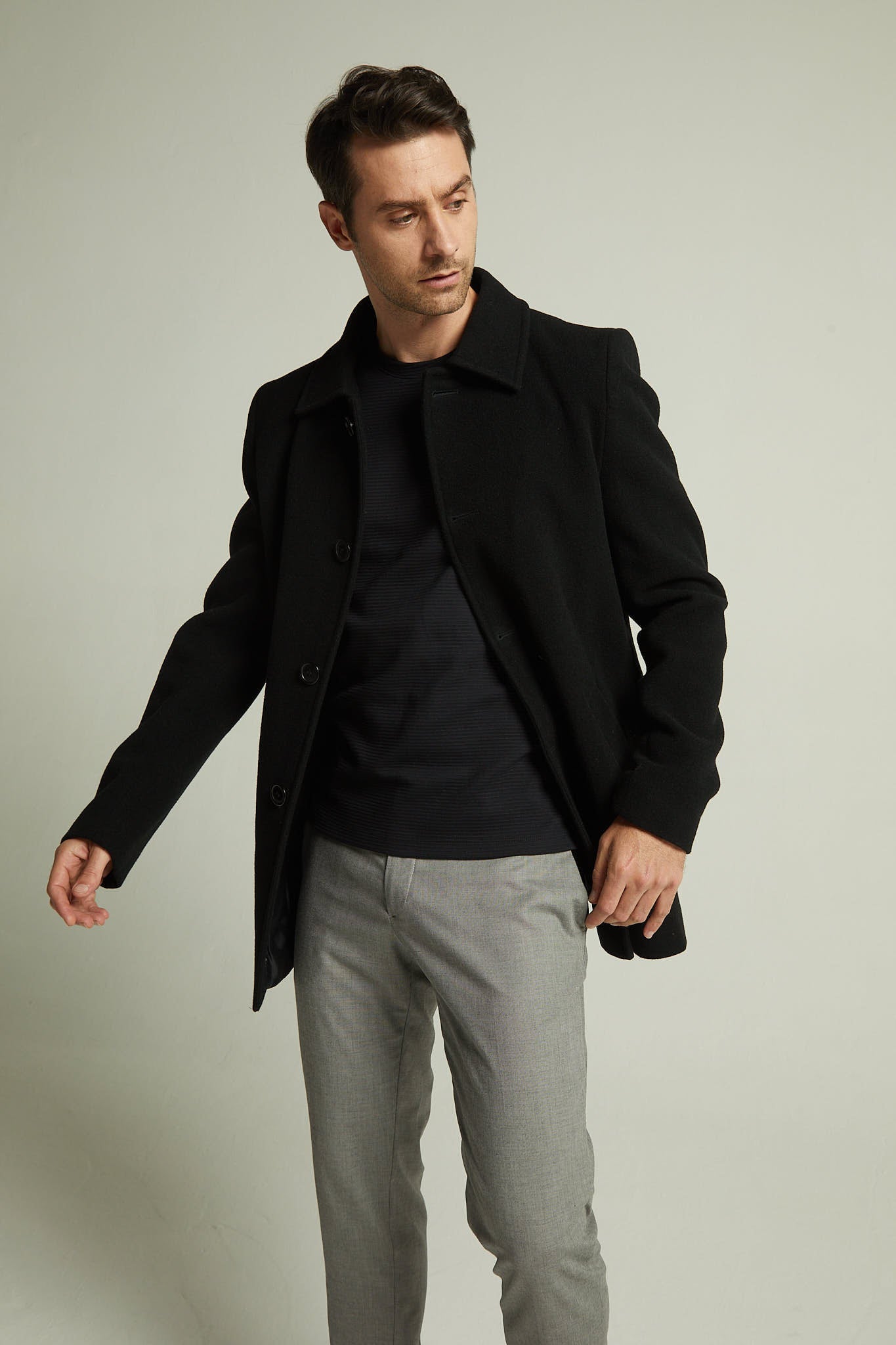 Casaco Minimal Masculino Preto