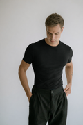 Camiseta Slim Fit Algodão Egípcio Preto