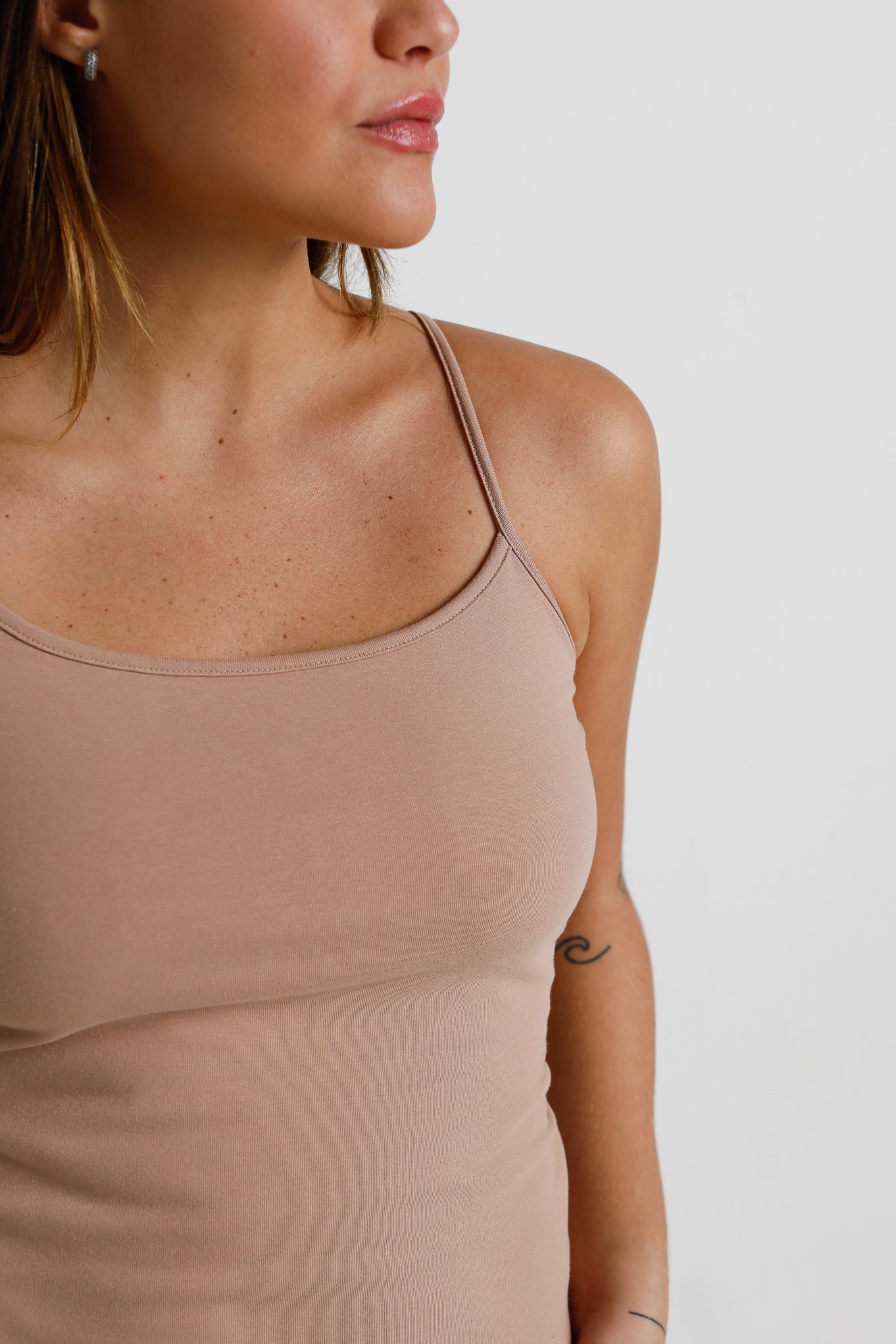 Blusa de Alça Frente Dupla Algodão Egípcio