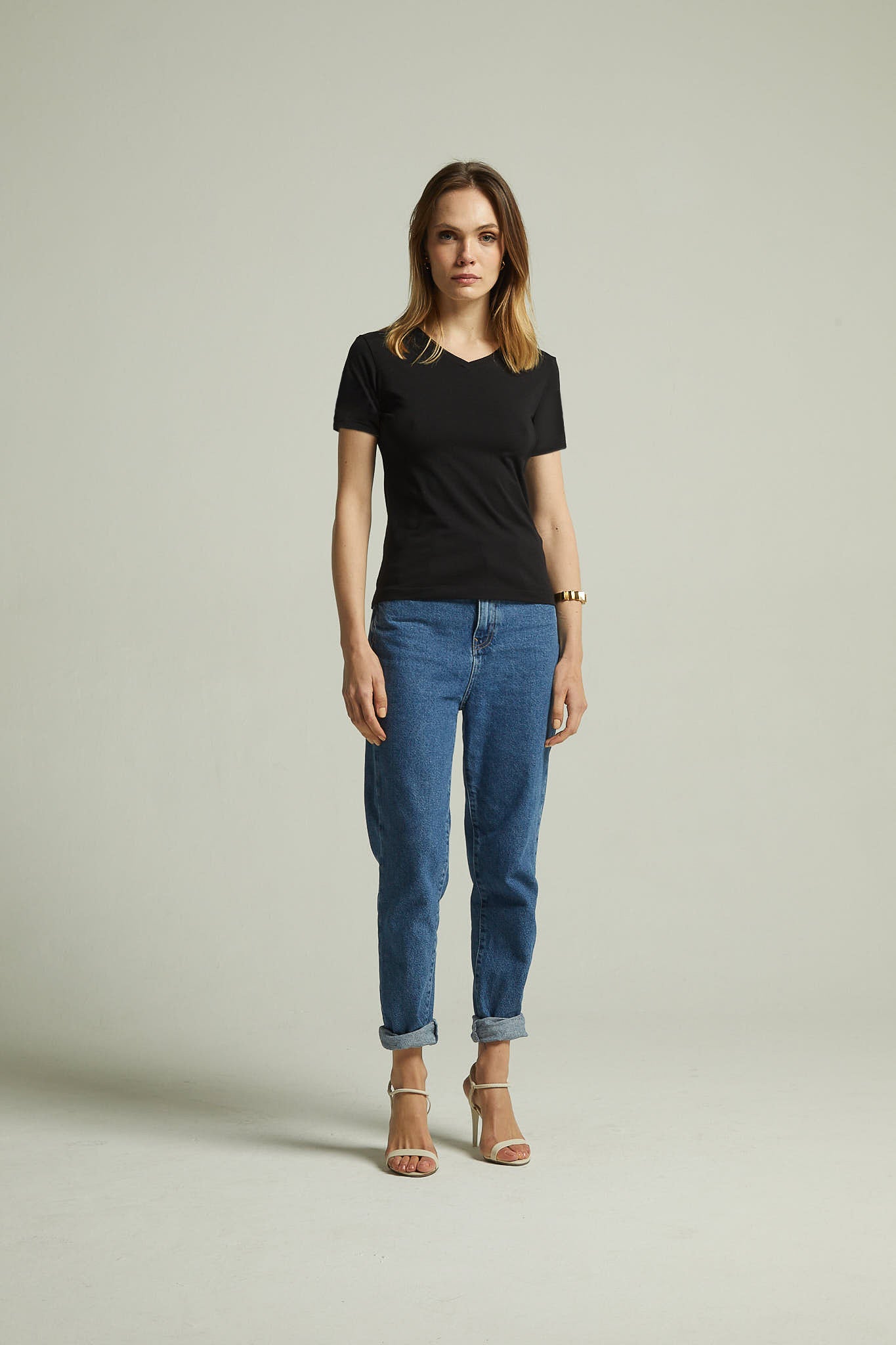 Camiseta Slim Everyday Decote V Algodão Egípcio
