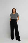Camiseta Slim Everyday Decote V Algodão Egípcio Cinza
